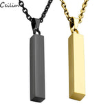 Vertical Bar Stainless Steel Pendant